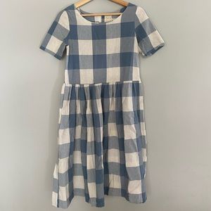 Clad and cloth gingham midi dress